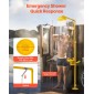 VEVOR Emergency Shower Eye Wash Station, 870x400x2330 mm 304 από ανοξείδωτο χάλυβα Συνδυασμός πλυσίματος ματιών και ντους, Εγκεκριμένος από τον OSHA Σταθμός πλύσης ματιών πρώτων βοηθειών, για σχολεία, εργαστήρια, εργοστάσια, κίτρινο