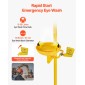 VEVOR Emergency Shower Eye Wash Station, 870x400x2330 mm 304 από ανοξείδωτο χάλυβα Συνδυασμός πλυσίματος ματιών και ντους, Εγκεκριμένος από τον OSHA Σταθμός πλύσης ματιών πρώτων βοηθειών, για σχολεία, εργαστήρια, εργοστάσια, κίτρινο
