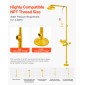 VEVOR Emergency Shower Eye Wash Station, 870x400x2330 mm 304 από ανοξείδωτο χάλυβα Συνδυασμός πλυσίματος ματιών και ντους, Εγκεκριμένος από τον OSHA Σταθμός πλύσης ματιών πρώτων βοηθειών, για σχολεία, εργαστήρια, εργοστάσια, κίτρινο
