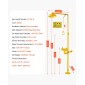 VEVOR Emergency Shower Eye Wash Station, 870x400x2330 mm 304 από ανοξείδωτο χάλυβα Συνδυασμός πλυσίματος ματιών και ντους, Εγκεκριμένος από τον OSHA Σταθμός πλύσης ματιών πρώτων βοηθειών, για σχολεία, εργαστήρια, εργοστάσια, κίτρινο