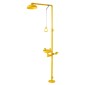 VEVOR Emergency Shower Eye Wash Station, 870x400x2330 mm 304 από ανοξείδωτο χάλυβα Συνδυασμός πλυσίματος ματιών και ντους, Εγκεκριμένος από τον OSHA Σταθμός πλύσης ματιών πρώτων βοηθειών, για σχολεία, εργαστήρια, εργοστάσια, κίτρινο
