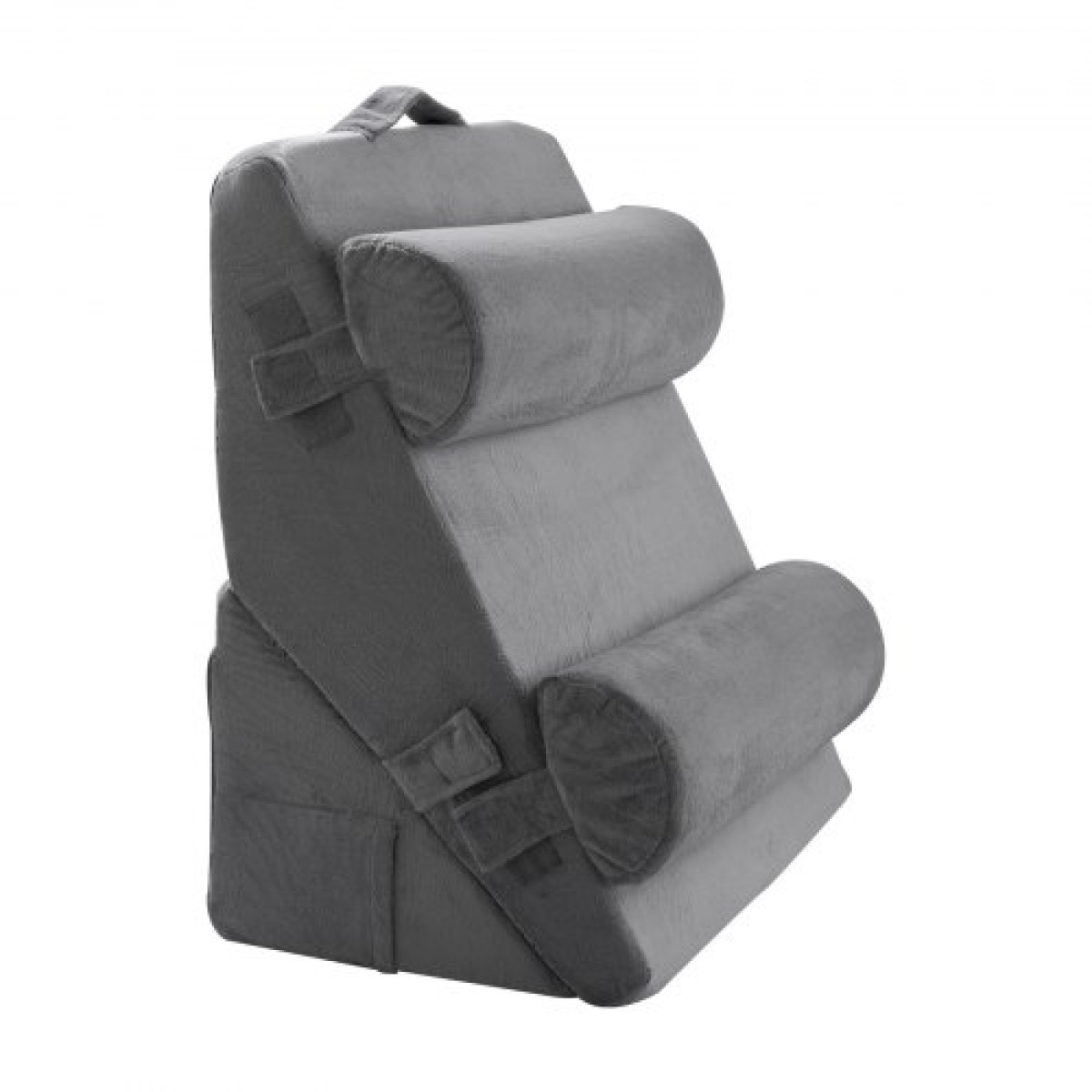 VEVOR Wedge μαξιλάρι για ύπνο, 4 τμχ Ρυθμιζόμενο ορθοπεδικό σετ σφηνοειδούς κρεβατιού, ώμο στήριξης βραχιόνων ποδιών, μαξιλάρι μετά την επέμβαση για πόνο στην πλάτη, παλινδρόμηση οξέος, ανακούφιση από το ροχαλητό, όρθιοι στο κρεβάτι, σκούρο γκρι