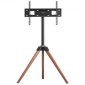 VEVOR Tripod Easel TV Stand, για τηλεοράσεις επίπεδης οθόνης 40-65 ιντσών έως 99 λίβρες, φορητή βάση τηλεόρασης με περιστροφή 18° αριστερά-δεξιά με πόδια από ξύλο δρυός, για υπνοδωμάτιο, σαλόνι, στούντιο, MAX VESA 600 x 400 mm