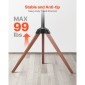 VEVOR Tripod Easel TV Stand, για τηλεοράσεις επίπεδης οθόνης 40-65 ιντσών έως 99 λίβρες, φορητή βάση τηλεόρασης με περιστροφή 18° αριστερά-δεξιά με πόδια από ξύλο δρυός, για υπνοδωμάτιο, σαλόνι, στούντιο, MAX VESA 600 x 400 mm