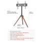 VEVOR Tripod Easel TV Stand, για τηλεοράσεις επίπεδης οθόνης 40-65 ιντσών έως 99 λίβρες, φορητή βάση τηλεόρασης με περιστροφή 18° αριστερά-δεξιά με πόδια από ξύλο δρυός, για υπνοδωμάτιο, σαλόνι, στούντιο, MAX VESA 600 x 400 mm
