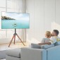 VEVOR Tripod Easel TV Stand, για τηλεοράσεις επίπεδης οθόνης 40-65 ιντσών έως 99 λίβρες, φορητή βάση τηλεόρασης με περιστροφή 18° αριστερά-δεξιά με πόδια από ξύλο δρυός, για υπνοδωμάτιο, σαλόνι, στούντιο, MAX VESA 600 x 400 mm