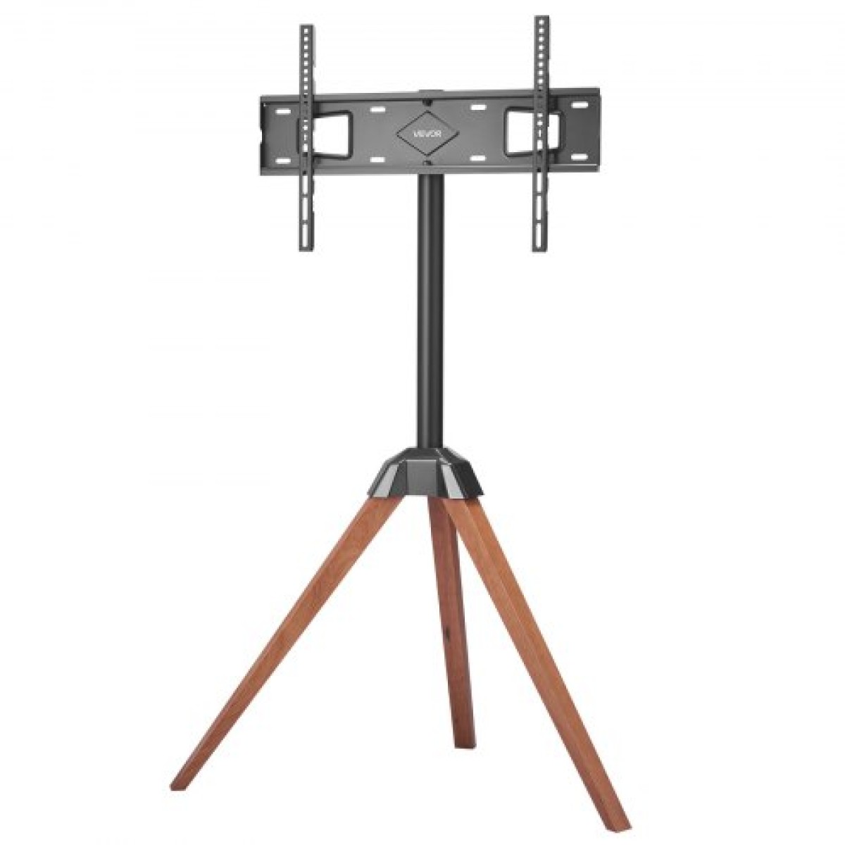 VEVOR Tripod Easel TV Stand, για τηλεοράσεις επίπεδης οθόνης 40-65 ιντσών έως 99 λίβρες, φορητή βάση τηλεόρασης με περιστροφή 18° αριστερά-δεξιά με πόδια από ξύλο δρυός, για υπνοδωμάτιο, σαλόνι, στούντιο, MAX VESA 600 x 400 mm