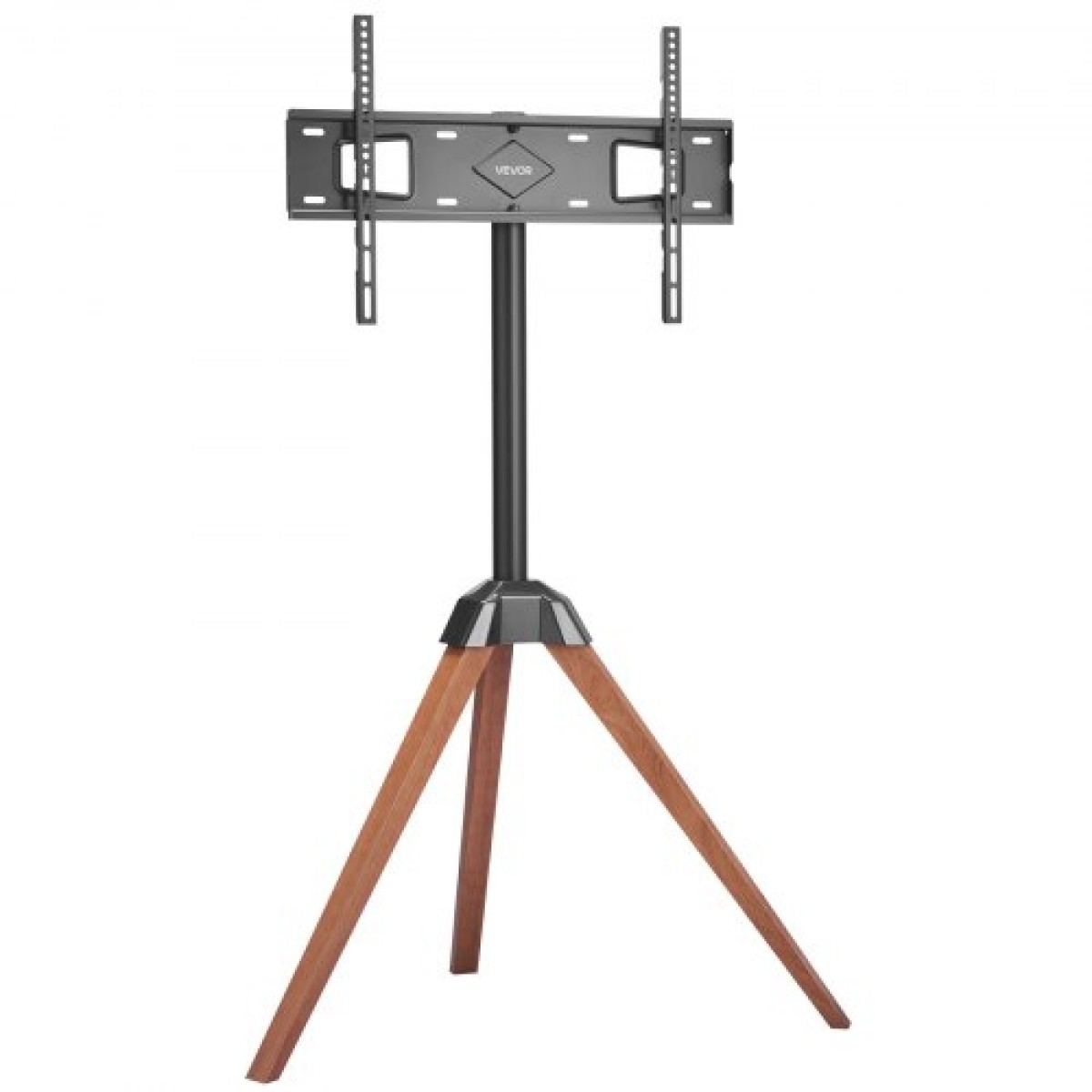 VEVOR Tripod Easel TV Stand, για τηλεοράσεις επίπεδης οθόνης 40-65 ιντσών έως 99 λίβρες, φορητή βάση τηλεόρασης με περιστροφή 18° αριστερά-δεξιά με πόδια από ξύλο δρυός, για υπνοδωμάτιο, σαλόνι, στούντιο, MAX VESA 600 x 400 mm