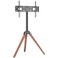 VEVOR Tripod Easel TV Stand, για τηλεοράσεις επίπεδης οθόνης 40-65 ιντσών έως 99 λίβρες, φορητή βάση τηλεόρασης με περιστροφή 18° αριστερά-δεξιά με πόδια από ξύλο δρυός, για υπνοδωμάτιο, σαλόνι, στούντιο, MAX VESA 600 x 400 mm