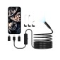 Κάμερα ενδοσκοπίου VEVOR με φως, 1920P HD Borescope για Android & IOS, 8 LED Lights Inspection Camera με ημιάκαμπτο καλώδιο 5m, Zoom 2X, IP67 Waterproof Snake Snake camera for Auto, Υδραυλικά