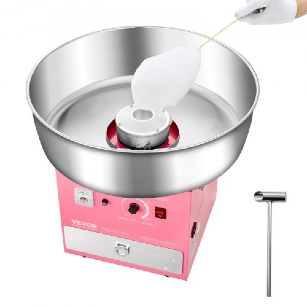 VEVOR Commercial Cotton Candy Machine Sugar Floss Maker 1000W for Party Pink