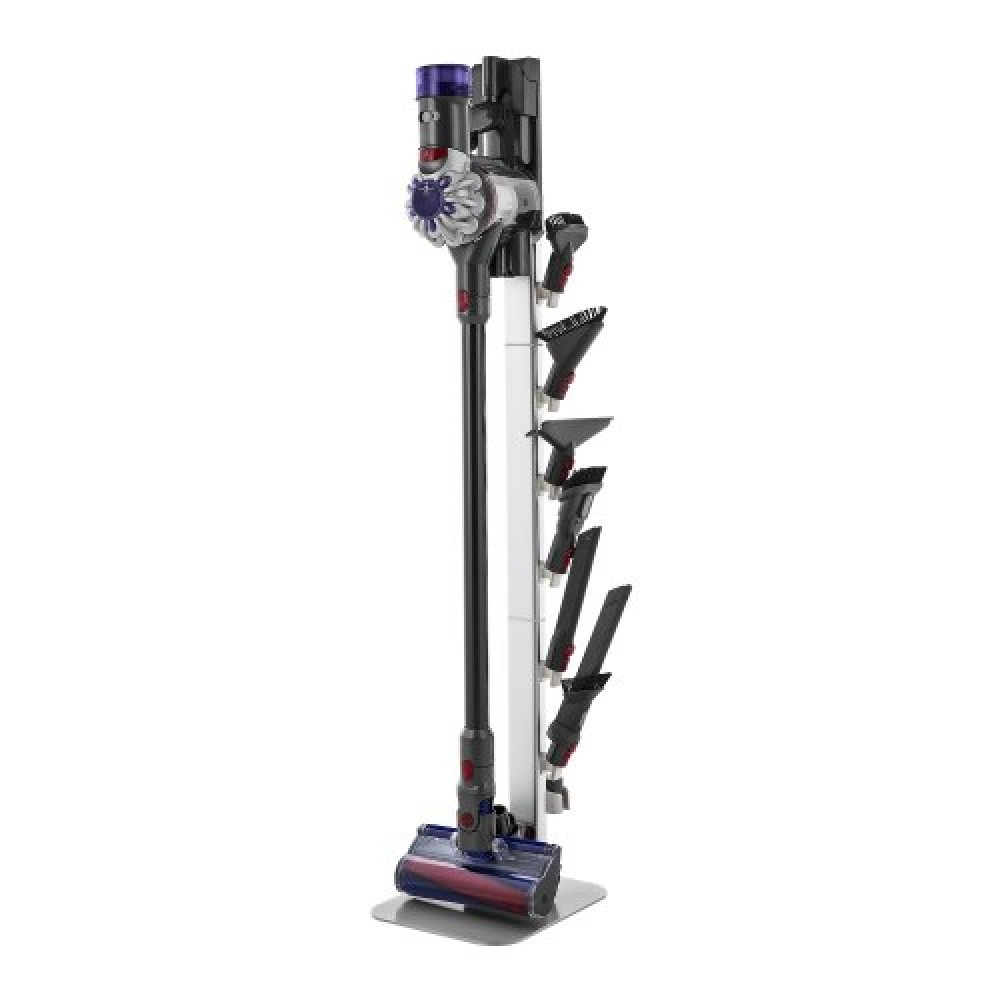Βάση ηλεκτρικής σκούπας VEVOR, συμβατή με Dyson G5 V15 V12 V11 V10 V8 V7 V6 Series Upright Vacuums Cleaners & Accessories, Σταθερή βάση στήριξης ηλεκτρικής σκούπας με 6 γάντζους και αντιολισθητικά πέλματα, γκρι