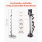 Βάση ηλεκτρικής σκούπας VEVOR, συμβατή με Dyson G5 V15 V12 V11 V10 V8 V7 V6 Series Upright Vacuums Cleaners & Accessories, Σταθερή βάση στήριξης ηλεκτρικής σκούπας με 6 γάντζους και αντιολισθητικά πέλματα, γκρι