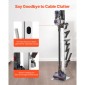 Βάση ηλεκτρικής σκούπας VEVOR, συμβατή με Dyson G5 V15 V12 V11 V10 V8 V7 V6 Series Upright Vacuums Cleaners & Accessories, Σταθερή βάση στήριξης ηλεκτρικής σκούπας με 6 γάντζους και αντιολισθητικά πέλματα, γκρι