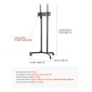 VEVOR Rolling TV Stand, Κινητό καλάθι τηλεόρασης για οθόνες 32-65 ιντσών, ρυθμιζόμενο ύψος, φορητή βάση οθόνης με ρόδες που χωράει έως 88 lbs για σαλόνι, υπνοδωμάτιο, γραφείο, εξωτερικό, Max VESA 400x400mm
