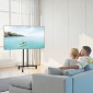 VEVOR Rolling TV Stand, Κινητό καλάθι τηλεόρασης για οθόνες 32-65 ιντσών, ρυθμιζόμενο ύψος, φορητή βάση οθόνης με ρόδες που χωράει έως 88 lbs για σαλόνι, υπνοδωμάτιο, γραφείο, εξωτερικό, Max VESA 400x400mm