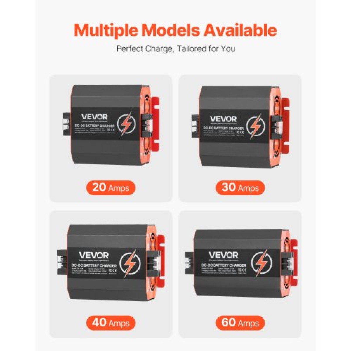 VEVOR 12V 30A DC to DC φορτιστής μπαταριών, 375W, φορτιστής μπαταριών οχήματος για μπαταρίες μολύβδου-οξέος, λιθίου, AGM, GEL και πλημμυρισμένες μπαταρίες, Έξυπνη φόρτιση πολλαπλών σταδίων, για RV, επαγγελματικά οχήματα, σκάφη, σκάφη