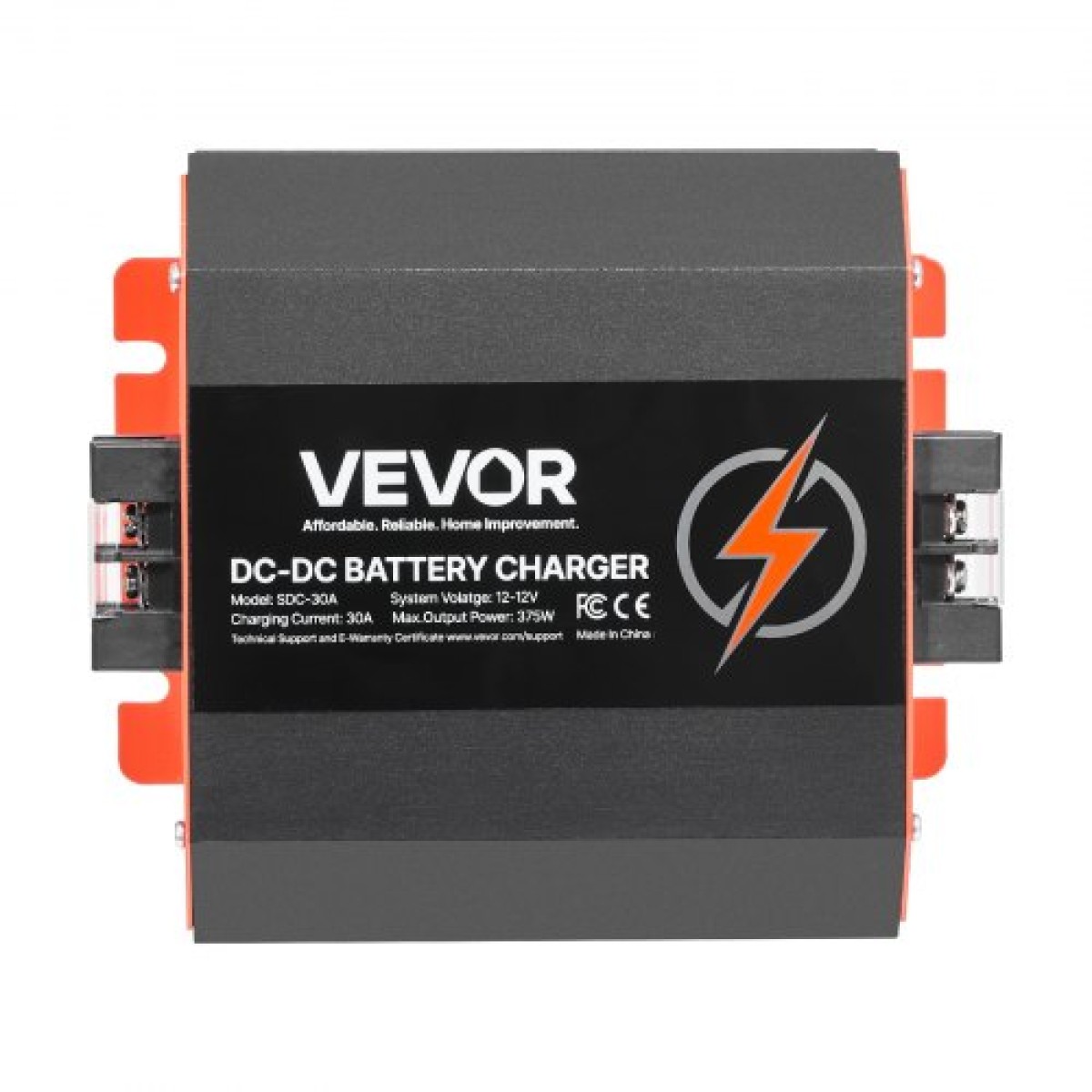 VEVOR 12V 30A DC to DC φορτιστής μπαταριών, 375W, φορτιστής μπαταριών οχήματος για μπαταρίες μολύβδου-οξέος, λιθίου, AGM, GEL και πλημμυρισμένες μπαταρίες, Έξυπνη φόρτιση πολλαπλών σταδίων, για RV, επαγγελματικά οχήματα, σκάφη, σκάφη