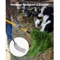 VEVOR Garden Fork, Pitchfork 5-Tine Gardening Pitchfork with Fiberglass Handle, 57 in Heavy Duty Digging Fork with Y Grip, Forged Steel Spading Fork for Hay Potato Composting Aeration Transplanting