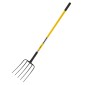 VEVOR Garden Fork, Pitchfork 5-Tine Gardening Pitchfork with Fiberglass Handle, 57 in Heavy Duty Digging Fork with Y Grip, Forged Steel Spading Fork for Hay Potato Composting Aeration Transplanting