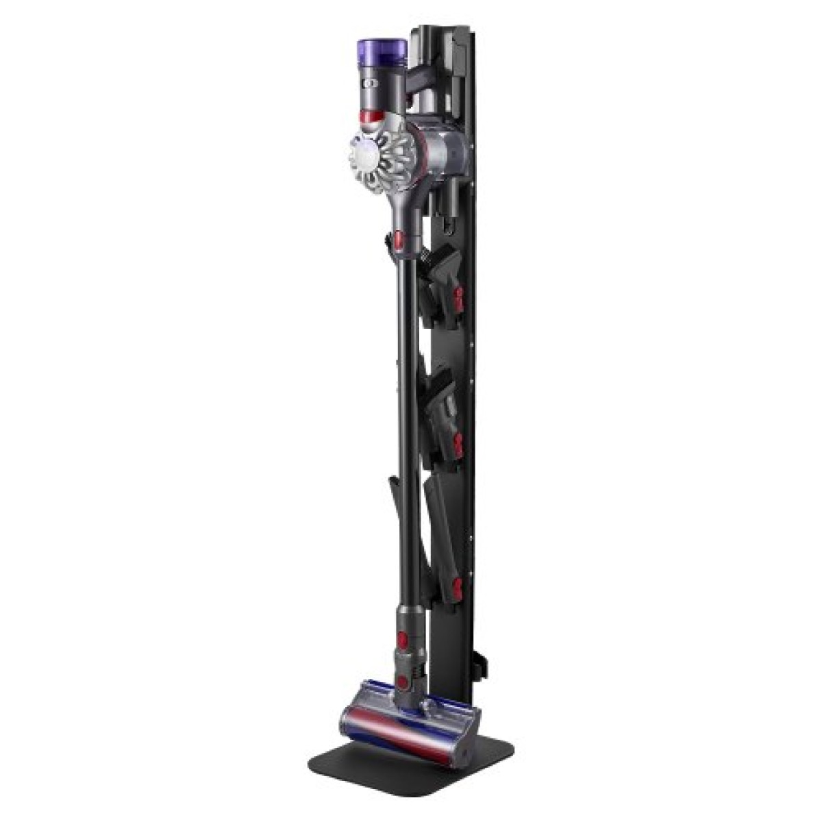 Βάση ηλεκτρικής σκούπας VEVOR, συμβατή με Dyson G5 V15 V12 V11 V10 V8 V7 V6 Series Upright Vacuums Cleaners & Accessories, Σταθερή βάση στήριξης ηλεκτρικής σκούπας με 6 γάντζους και αντιολισθητικά πέλματα, μαύρο