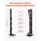 Βάση ηλεκτρικής σκούπας VEVOR, συμβατή με Dyson G5 V15 V12 V11 V10 V8 V7 V6 Series Upright Vacuums Cleaners & Accessories, Σταθερή βάση στήριξης ηλεκτρικής σκούπας με 6 γάντζους και αντιολισθητικά πέλματα, μαύρο