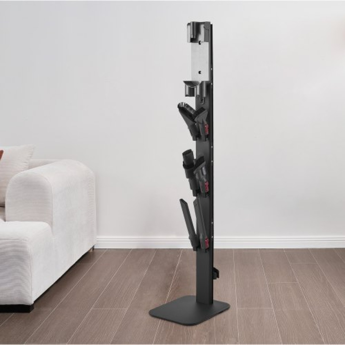 Βάση ηλεκτρικής σκούπας VEVOR, συμβατή με Dyson G5 V15 V12 V11 V10 V8 V7 V6 Series Upright Vacuums Cleaners & Accessories, Σταθερή βάση στήριξης ηλεκτρικής σκούπας με 6 γάντζους και αντιολισθητικά πέλματα, μαύρο