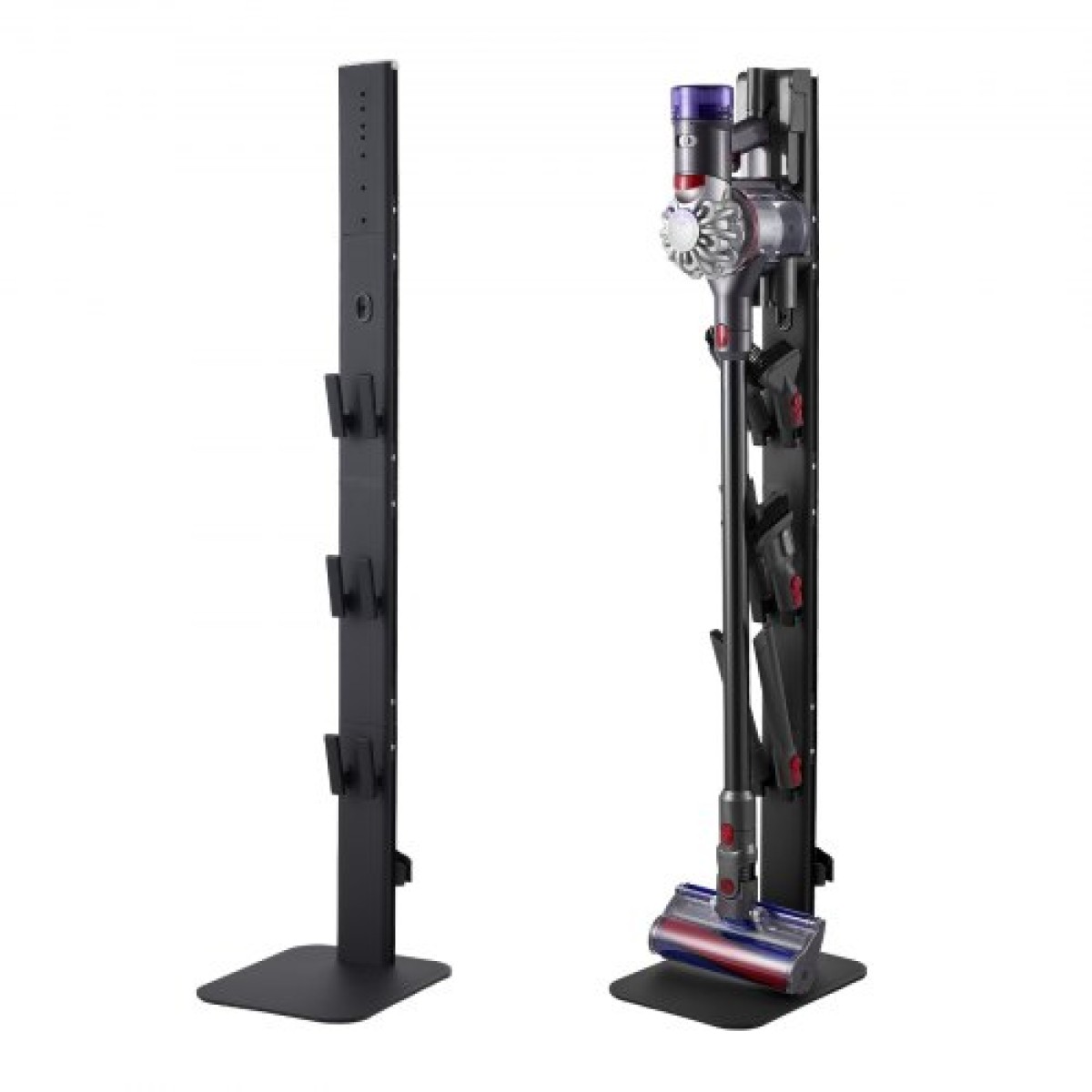 Βάση ηλεκτρικής σκούπας VEVOR, συμβατή με Dyson G5 V15 V12 V11 V10 V8 V7 V6 Series Upright Vacuums Cleaners & Accessories, Σταθερή βάση στήριξης ηλεκτρικής σκούπας με 6 γάντζους και αντιολισθητικά πέλματα, μαύρο