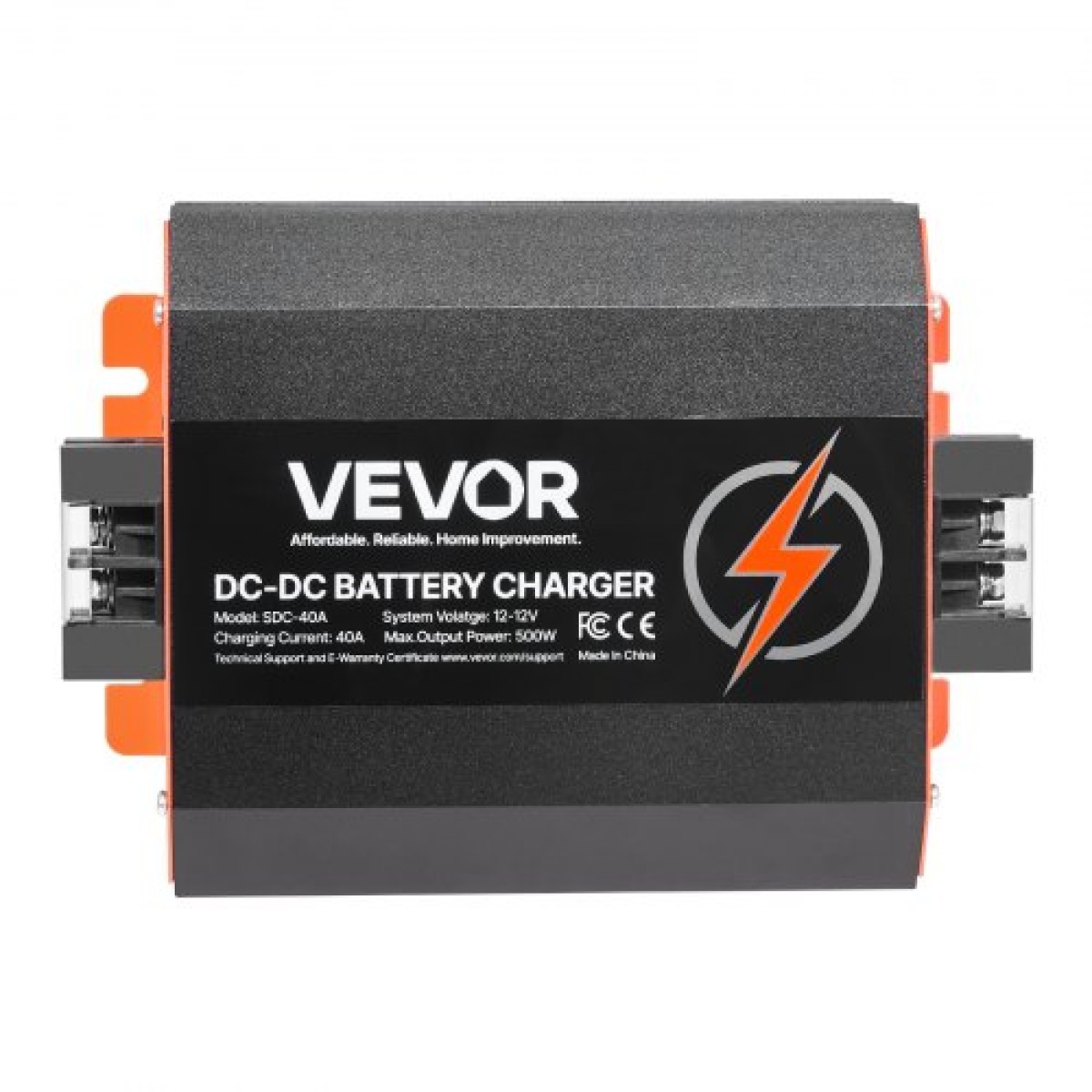 VEVOR 12V 40A DC to DC φορτιστής μπαταριών, 500W, φορτιστής μπαταριών οχήματος για μπαταρίες μολύβδου-οξέος, λιθίου, AGM, GEL και πλημμυρισμένες μπαταρίες, Έξυπνη φόρτιση πολλαπλών σταδίων, για RV, επαγγελματικά οχήματα, σκάφη, σκάφη