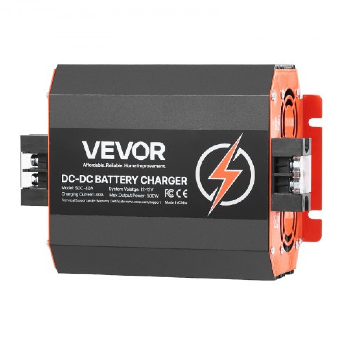 VEVOR 12V 40A DC to DC φορτιστής μπαταριών, 500W, φορτιστής μπαταριών οχήματος για μπαταρίες μολύβδου-οξέος, λιθίου, AGM, GEL και πλημμυρισμένες μπαταρίες, Έξυπνη φόρτιση πολλαπλών σταδίων, για RV, επαγγελματικά οχήματα, σκάφη, σκάφη