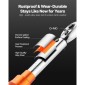 VEVOR Click Torque Wrench Set, 1/4Inch Drive, 20-240 lbf-in / 2,3-27,1 N.m, Dual-direction and Dual Range Scales, 72-Tooth, ±3% High Precision, with Bits, Sockets, Adapters, Extension Bar, Orange