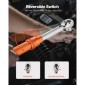 VEVOR Click Torque Wrench Set, 1/4Inch Drive, 20-240 lbf-in / 2,3-27,1 N.m, Dual-direction and Dual Range Scales, 72-Tooth, ±3% High Precision, with Bits, Sockets, Adapters, Extension Bar, Orange