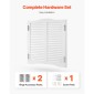 VEVOR Swinging Cafe Doors, Τοξωτές Εσωτερικές Πόρτες Saloon 81,3 x 91,4 cm, Διπλής Δράσης από ξύλο πεύκου, με μεντεσέδες & κιτ υλικού, εύκολη εγκατάσταση, για είσοδο παμπ Κουζίνας στο Hallway, Λευκό