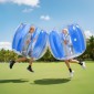 Φουσκωτές μπάλες προφυλακτήρα VEVOR 1-pack, 4FT/1,2M Body Sumo Ball Zorb, ανθεκτικό χοντρό PVC ρόπτρο φούσκας Human Hamster για υπαίθριο αθλητικό ομαδικό παιχνίδι, Bopper Toy για Garden Yard Park, Μπλε ρίγες