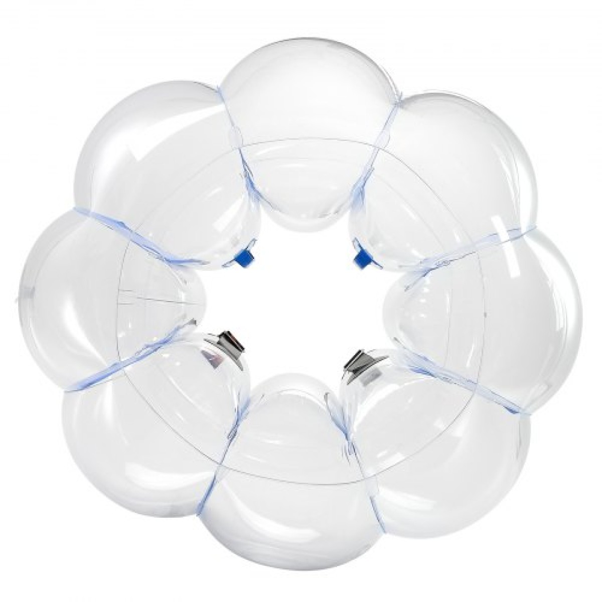 Φουσκωτές μπάλες προφυλακτήρα VEVOR 1-pack, 4FT/1,2M Body Sumo Ball Zorb, ανθεκτικό χοντρό PVC ρόπτρο φούσκας Human Hamster για υπαίθριο αθλητικό ομαδικό παιχνίδι, Bopper Toy για Garden Yard Park, Μπλε ρίγες