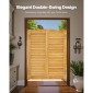 VEVOR Swinging Cafe Doors, Τοξωτές Εσωτερικές Πόρτες Saloon 81,3 x 106,7 cm, Διπλής Δράσης Από ξύλο πεύκου, με μεντεσέδες & υλικό, Εύκολη εγκατάσταση, για είσοδο παμπ κουζίνας στο διάδρομο, κούτσουρο χρώμα