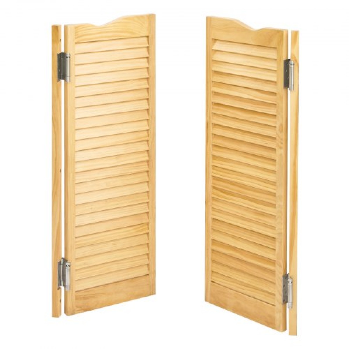 VEVOR Swinging Cafe Doors, Τοξωτές Εσωτερικές Πόρτες Saloon 81,3 x 106,7 cm, Διπλής Δράσης Από ξύλο πεύκου, με μεντεσέδες & υλικό, Εύκολη εγκατάσταση, για είσοδο παμπ κουζίνας στο διάδρομο, κούτσουρο χρώμα