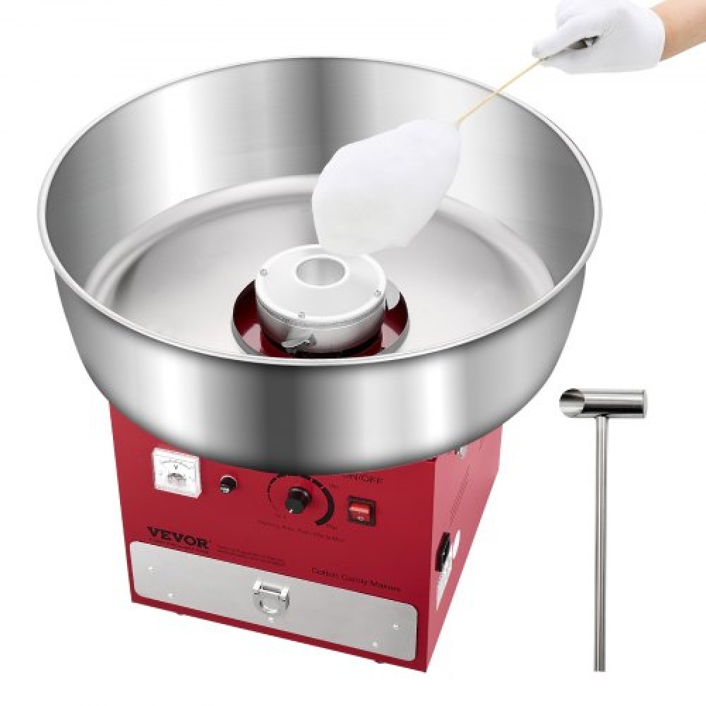 VEVOR Commercial Cotton Candy Machine Sugar Floss Maker 1000W for Party Red