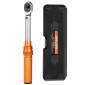 VEVOR Click Torque Wrench Set, 1/4Inch Drive, 20-200lbf-in/2.3-22.6N.m, Dual-direction and Dual Range Scales, 72-Tooth, ±3% High Precision, with Bit Sockets, Extension Bar, for Dicycle Repair, Πορτοκαλί