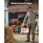 VEVOR Manure Fork, 18 Angled Tines, Horse Lore Rake with long Fiberglass Handle, 61 in Durable Plastic Pitchfork Muck Rake Tool for Gardening Horse Stall Stable Grass Hay Cleaning Farm Work