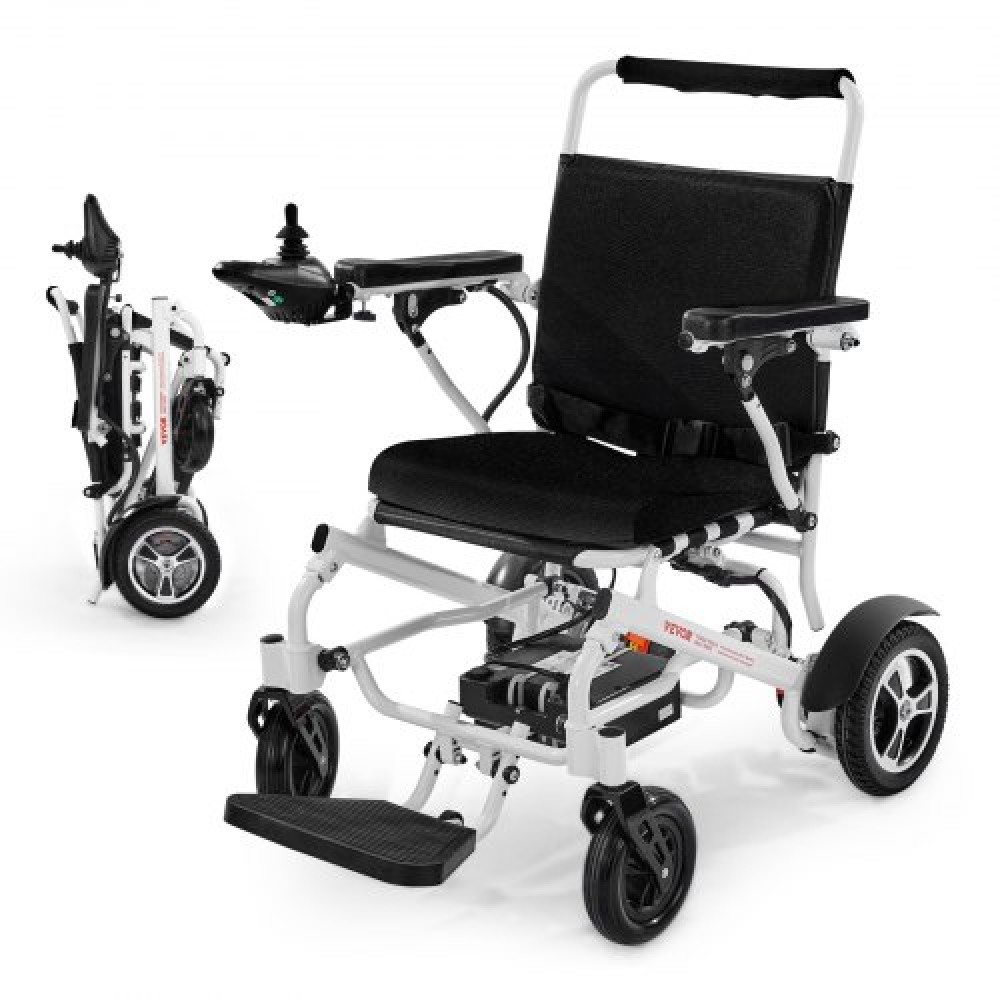 VEVOR Electric Wheelchair 136kg Capacity Foldable Lightweight 21km 53cm Seat