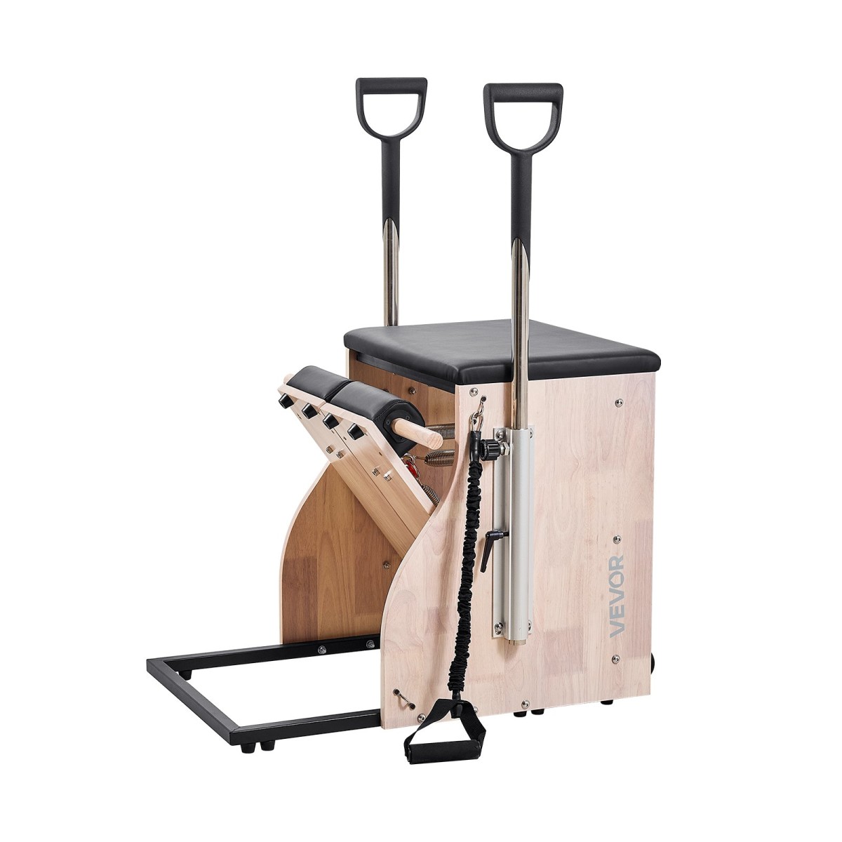 Καρέκλα VEVOR Pilates, Συνδυασμένες καρέκλες σταθερότητας με χωριστό πεντάλ με λαβές, γυμναστής γυμναστικής Yoga με πλαίσιο από καουτσούκ, αναμορφωτής άσκησης, εξοπλισμός αντίστασης-προπόνησης Pilates, για γυμναστική στο σπίτι στο σπίτι