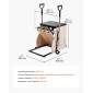 Καρέκλα VEVOR Pilates, Συνδυασμένες καρέκλες σταθερότητας με χωριστό πεντάλ με λαβές, γυμναστής γυμναστικής Yoga με πλαίσιο από καουτσούκ, αναμορφωτής άσκησης, εξοπλισμός αντίστασης-προπόνησης Pilates, για γυμναστική στο σπίτι στο σπίτι