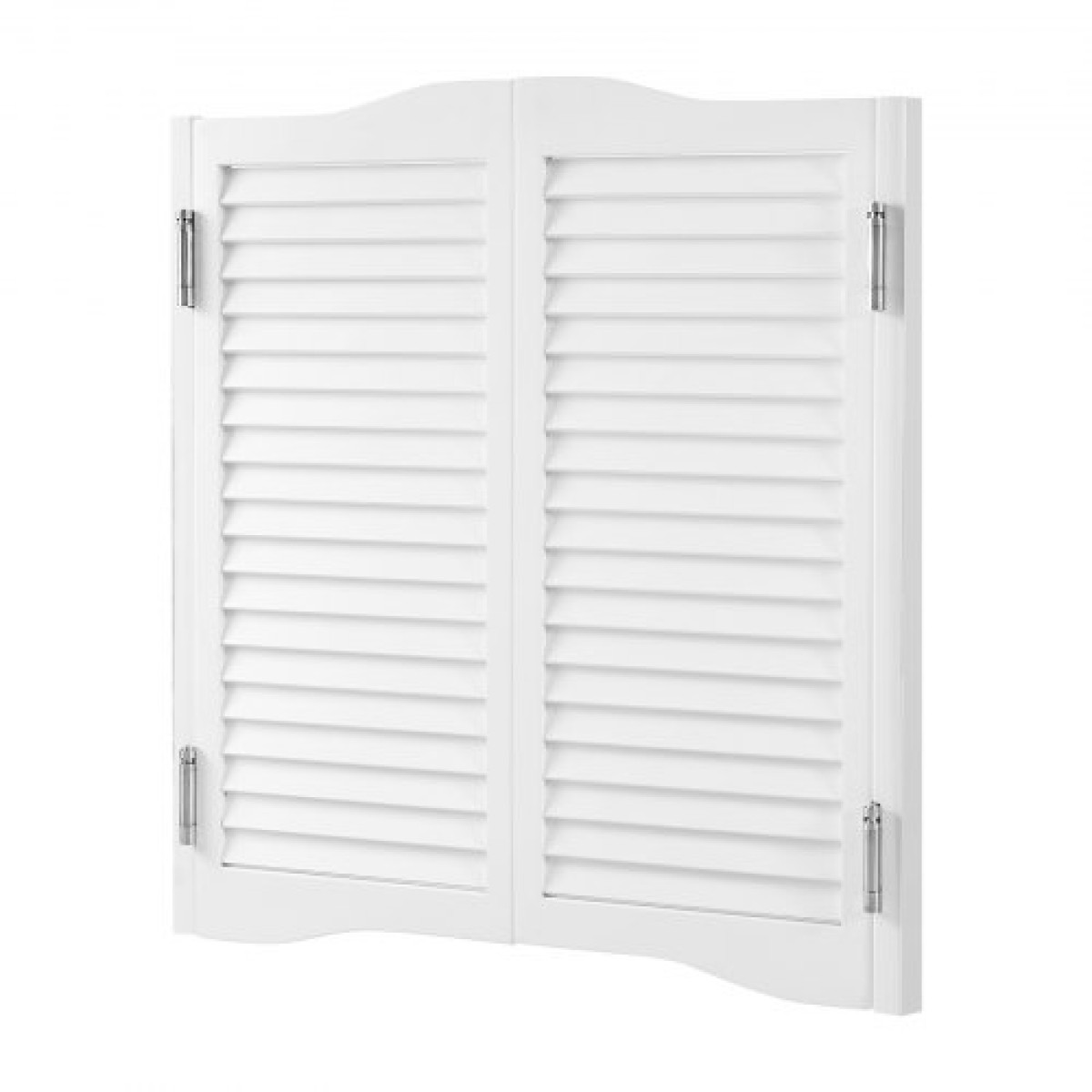 VEVOR Swinging Cafe Doors, Τοξωτές Εσωτερικές Πόρτες Saloon 91,4 x 91,4 cm, Διπλής Δράσης από ξύλο πεύκου, με μεντεσέδες & υλικό, εύκολο στην τοποθέτηση, για είσοδο στο Hallway Kitchen Bar Pub, Λευκό