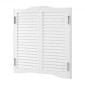VEVOR Swinging Cafe Doors, Τοξωτές Εσωτερικές Πόρτες Saloon 91,4 x 91,4 cm, Διπλής Δράσης από ξύλο πεύκου, με μεντεσέδες & υλικό, εύκολο στην τοποθέτηση, για είσοδο στο Hallway Kitchen Bar Pub, Λευκό