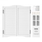 VEVOR Swinging Cafe Doors, Τοξωτές Εσωτερικές Πόρτες Saloon 91,4 x 91,4 cm, Διπλής Δράσης από ξύλο πεύκου, με μεντεσέδες & υλικό, εύκολο στην τοποθέτηση, για είσοδο στο Hallway Kitchen Bar Pub, Λευκό