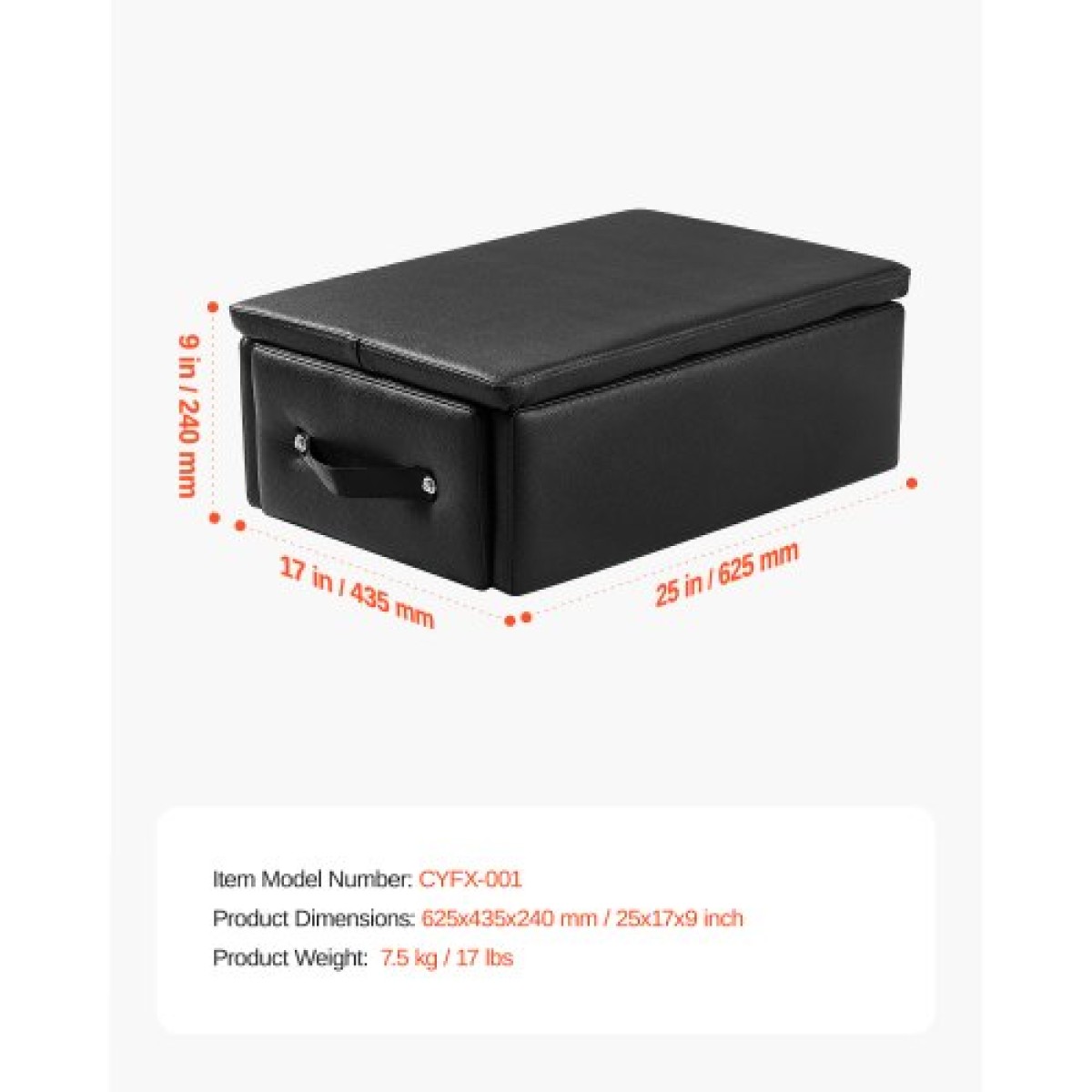 VEVOR Pilates Box for Reformer, 25x17x9 In Pilates Reformers Sitting Box for Exercises, Premium PU και Wood Pilates Equipment αξεσουάρ, Βελτιώστε τη δύναμη, την ισορροπία, το εύρος κίνησης Home Gym, Μαύρο