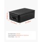 VEVOR Pilates Box for Reformer, 25x17x9 In Pilates Reformers Sitting Box for Exercises, Premium PU και Wood Pilates Equipment αξεσουάρ, Βελτιώστε τη δύναμη, την ισορροπία, το εύρος κίνησης Home Gym, Μαύρο