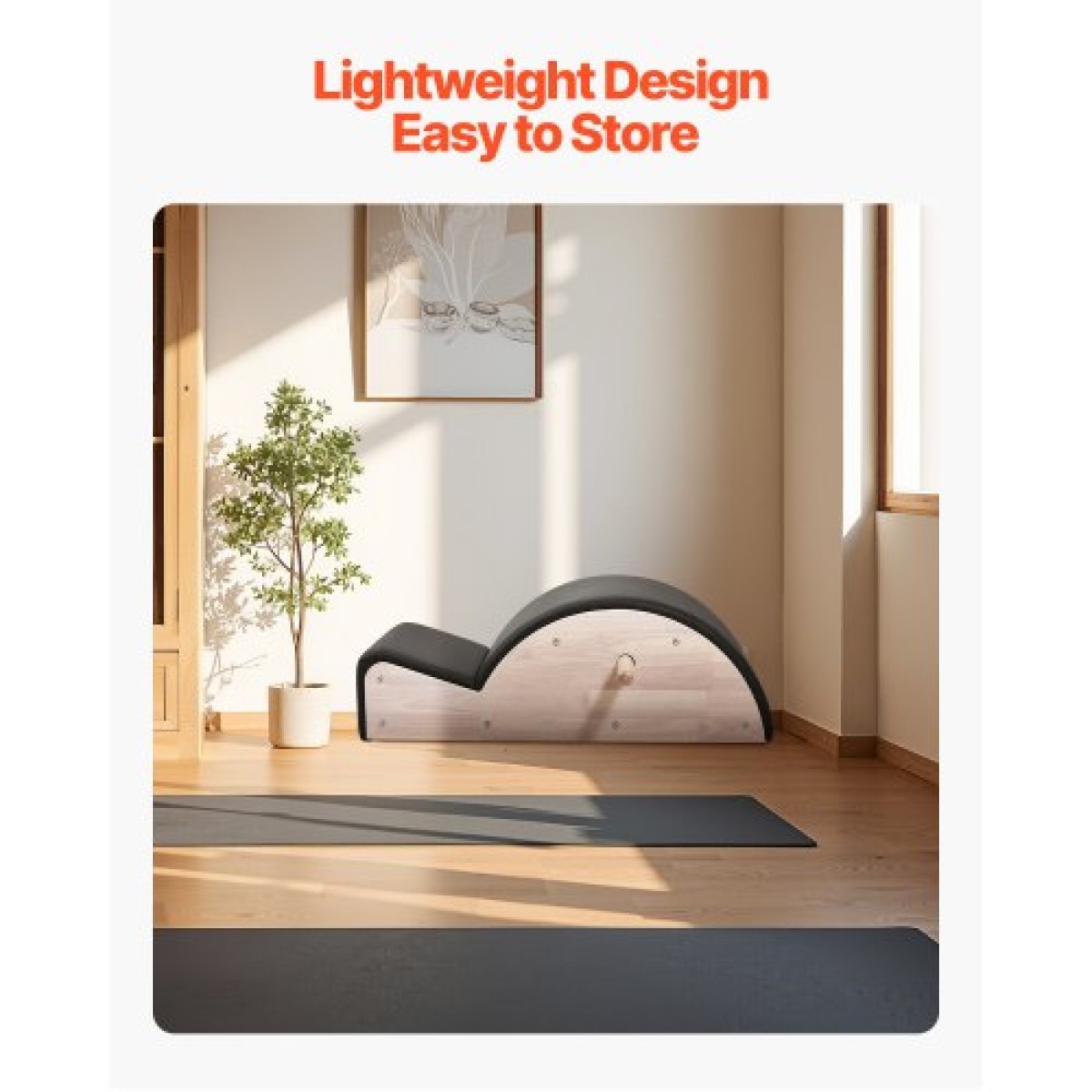 VEVOR Pilates Spine Corrector, Αξεσουάρ Home Gym Yoga Pilates, Rubber Wood Fitness Training tool, Arc Fitness Body Workout Equipment, για ασκήσεις σπονδυλικής στήλης, ισορροπία, ενδυνάμωση κορμού και τέντωμα