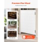 VEVOR Swinging Cafe Doors, Single Indoor Saloon Doors 81,3 x 106,7 cm, τετράγωνο σχέδιο από ξύλο πεύκου, με μεντεσέδες & κιτ υλικού, εύκολο στην εγκατάσταση, για είσοδο παμπ Κουζίνας στο Hallway, Λευκό